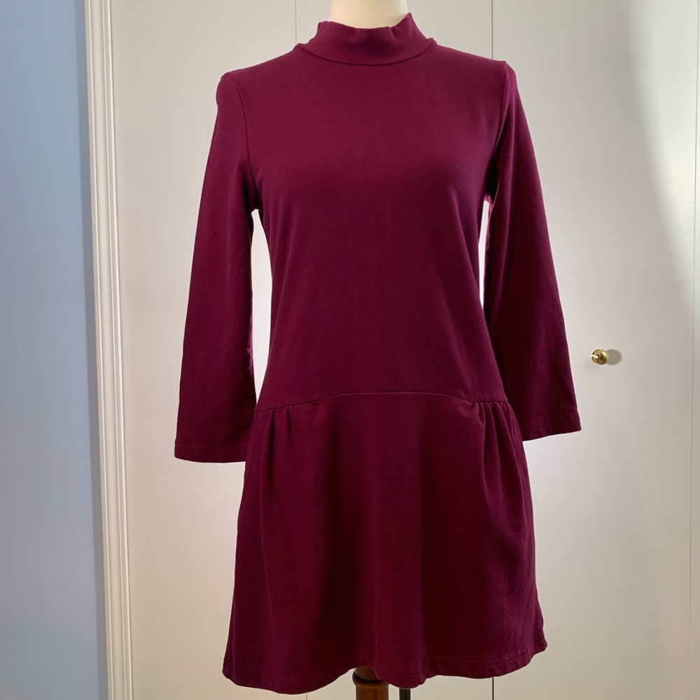 Free People M tunic /dress long sleeve pocket mock